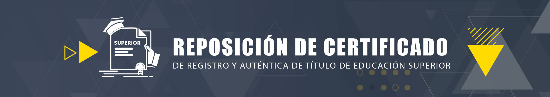 Reposición de certificado